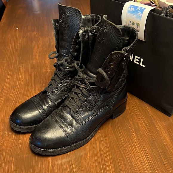 Chanel Black Combat Boots - Picture 6 of 17